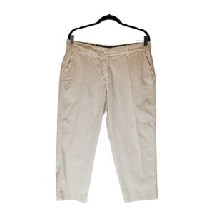 🎆Crown & Ivy Women's Khaki Cropped Pants Size 12 Petite